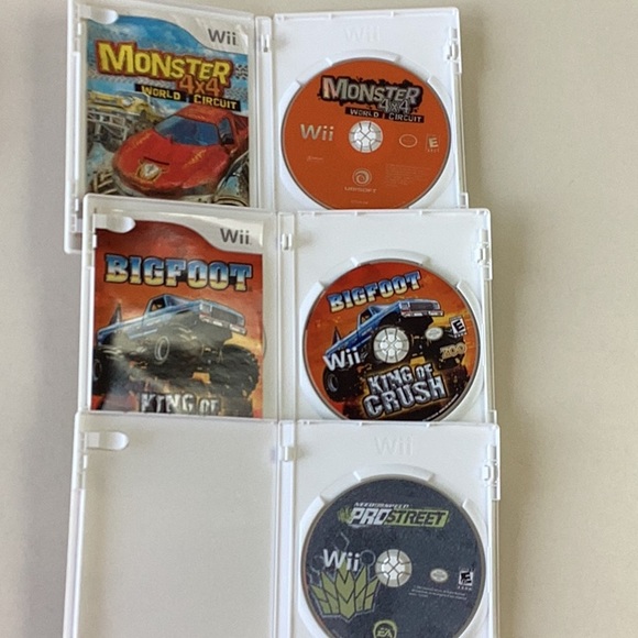 Need For Speed Wii Game & Monster 4x4 Crush & Bigfoot Nintendo Wii Games & Wheel - Picture 5 of 7